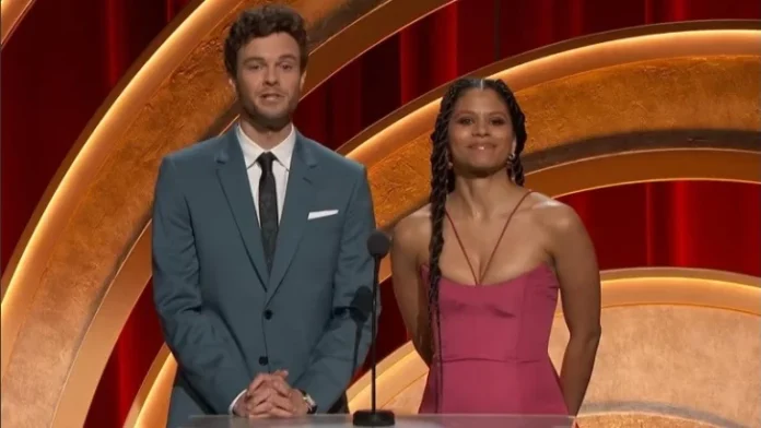 premios_oscar_crop1706018424853.jpg_1756841869-728x410 Jack Quaid y Zazie Beetz anunciaron las principales candidaturas a los Premiso Oscar 2024. (captura de video)